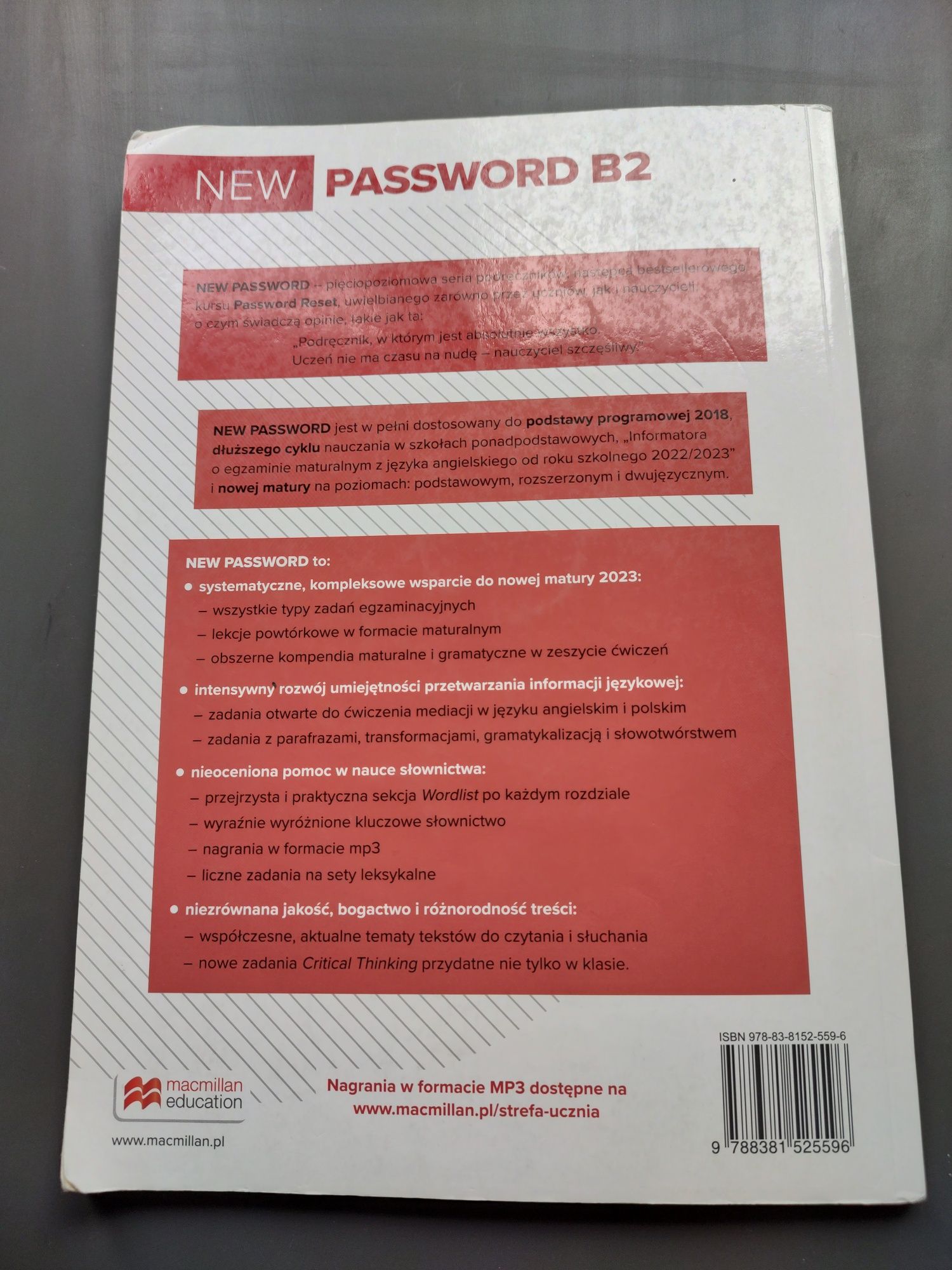 New password B2 podręcznik ZAPISANY