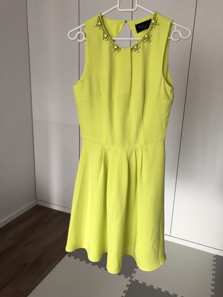 Sukienka limonkowa Mohito rozm 34 XS