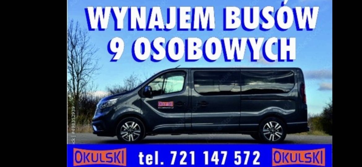 Wynajmę auta 9 osobowe bez kierowcy Nowe