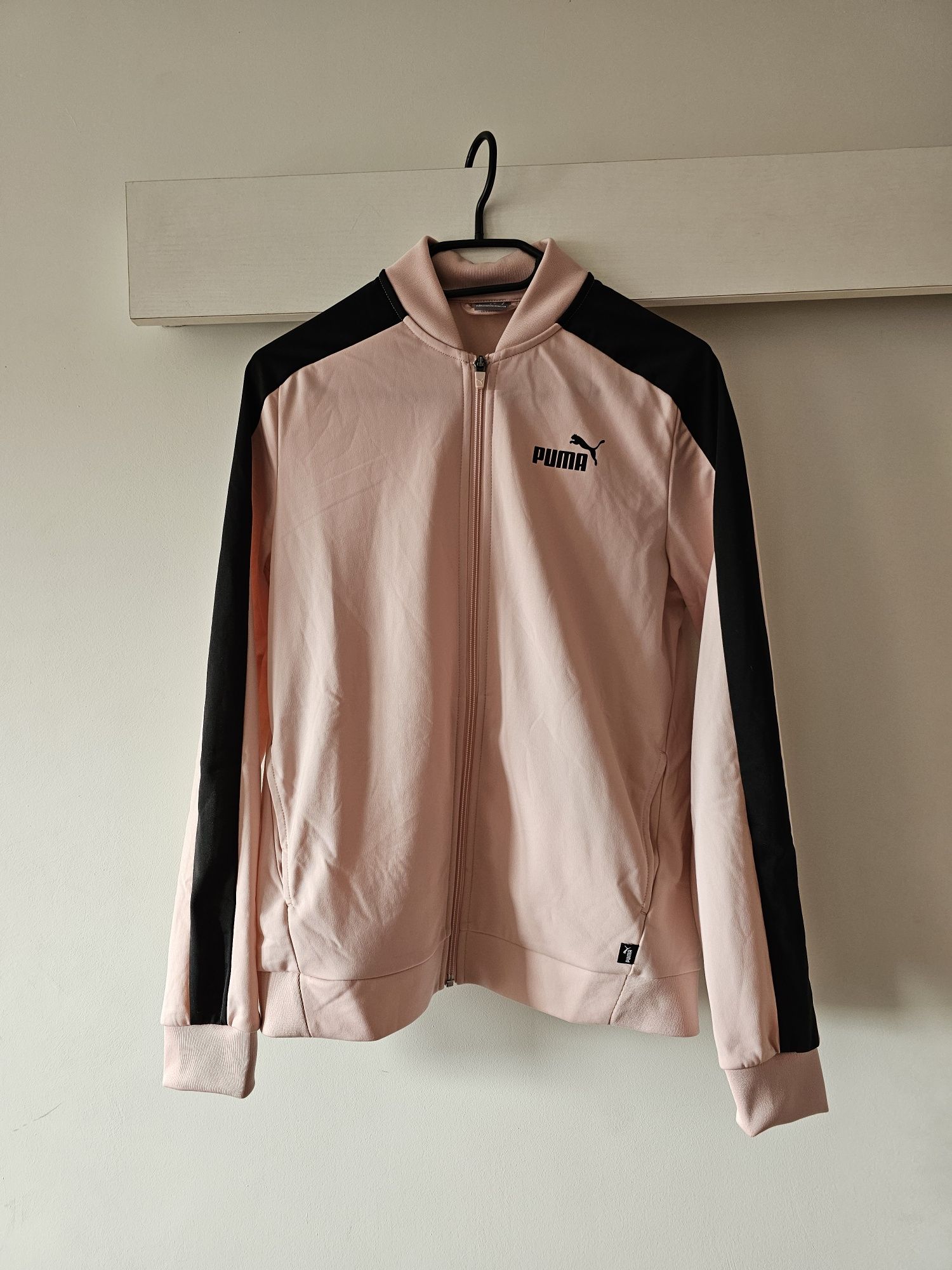 Bluza rozpinana puma pudrowo czarna lampas