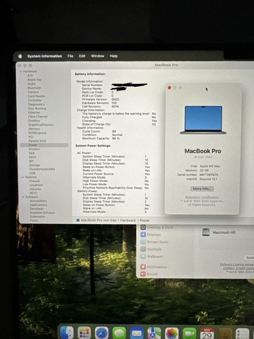 Apple Macbook Pro 16’ M2 Max, 32GB RAM, 1 TB SSD