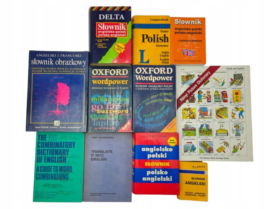 11x Angielski Słowniki Obrazkowe Oxford Translate Słownictwo
