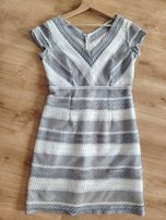 Sukienka koronka gipiura elegancka wesele Makalu r. 38