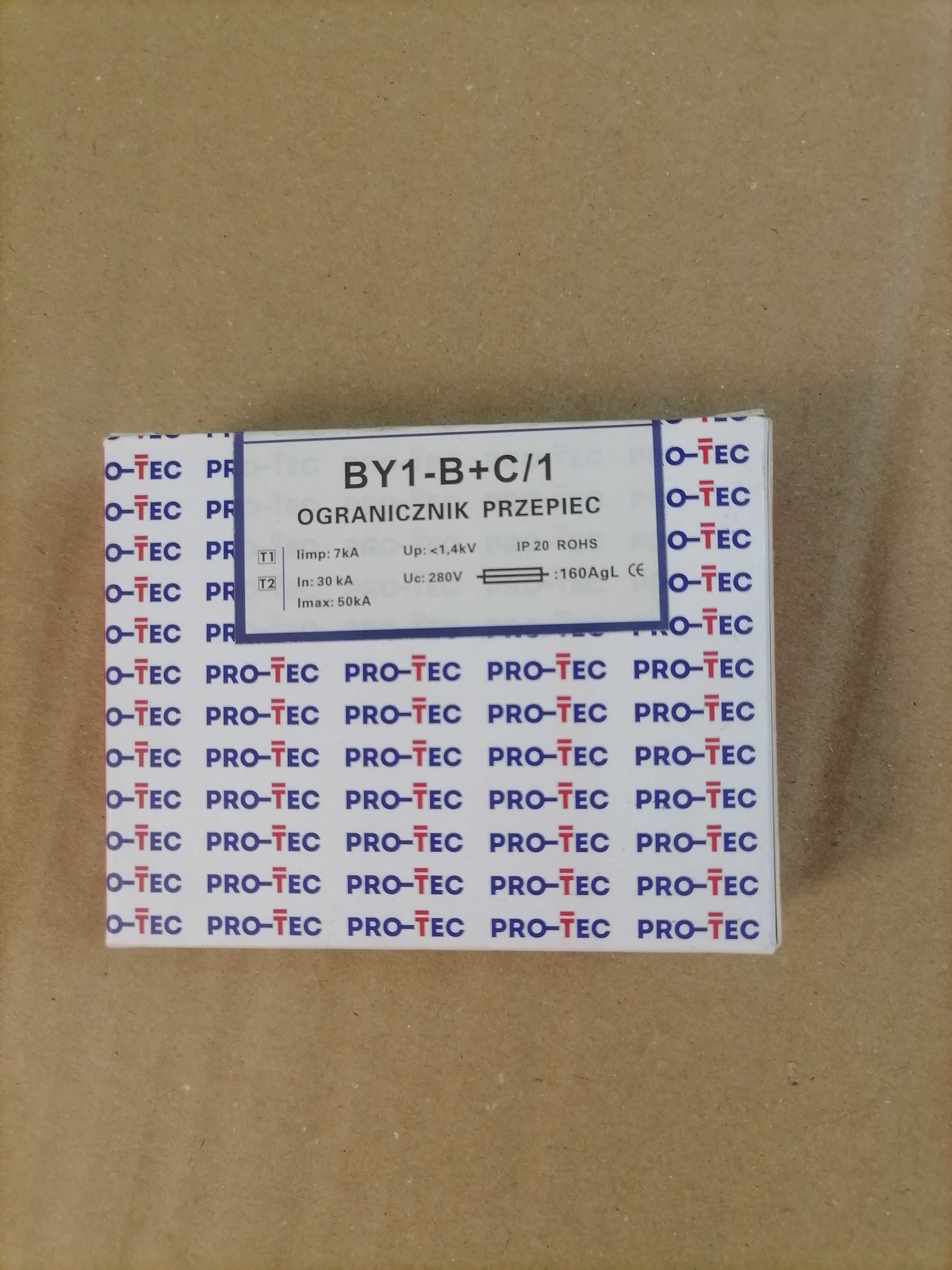 Ogranicznik przepięć PRO-TEC BY1 - B+C 1P  T1 T2  30kA 1-fazowy NOWY