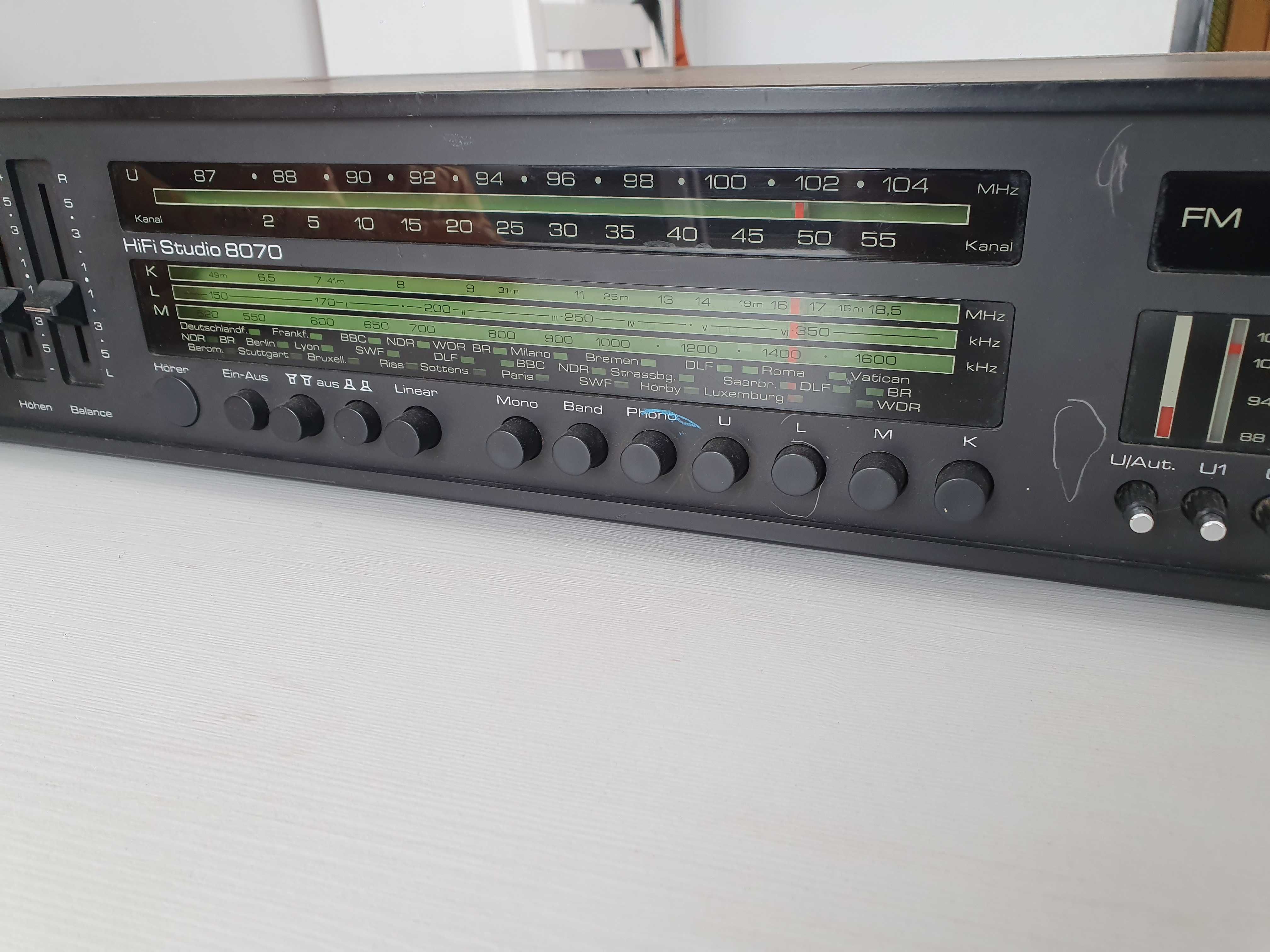 Stary zabytkowy amplituner Saba hifi studio 8070 radio wzmacniacz
