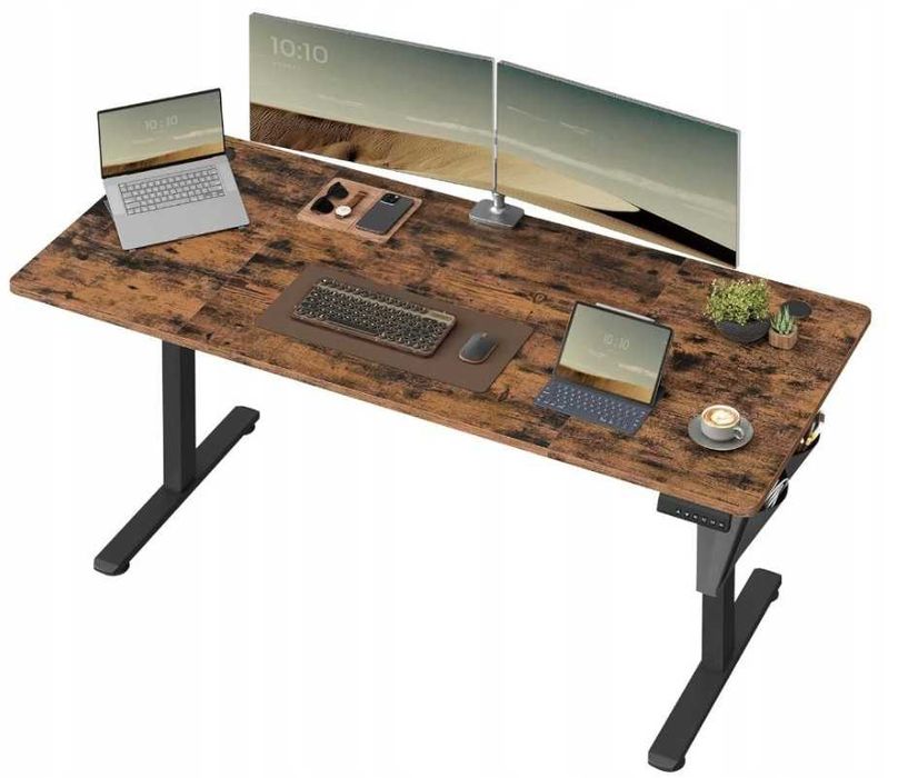 Biurko elektryczne z regulacją wysokości loft Songmics 160x70x120