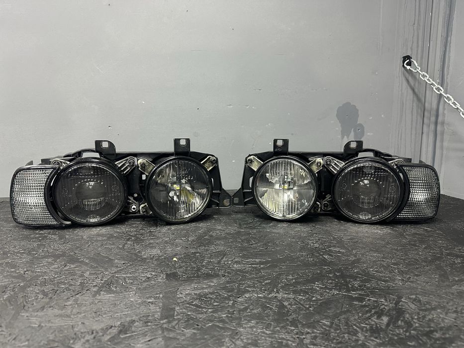 Фари БМВ Е34 Е32. Hella Black. Bi-led