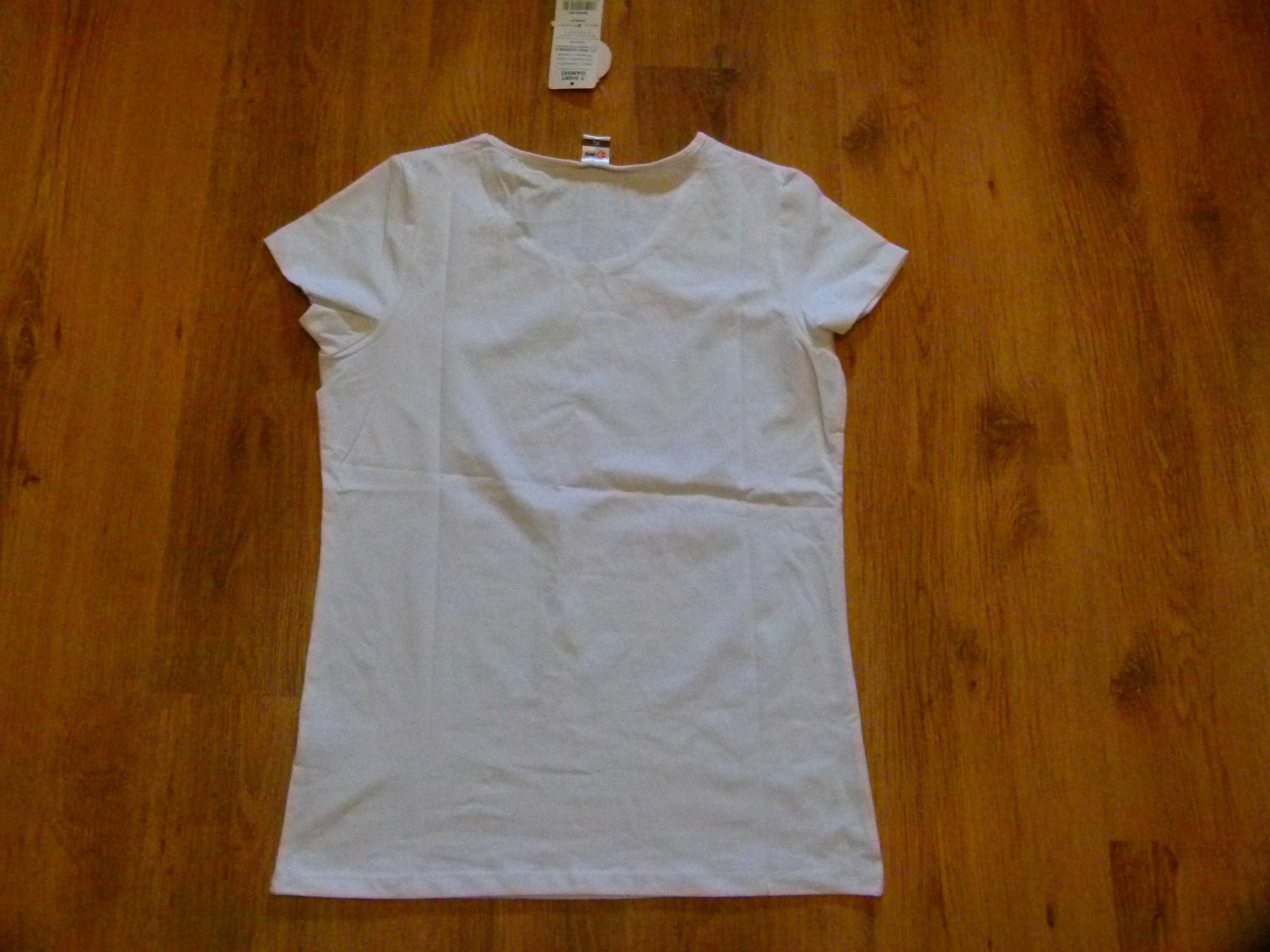Nowa Moraj koszulka t-shirt biały z nadrukiem damski rozm 40 L
