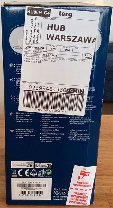 Nowa parownica do ubrań