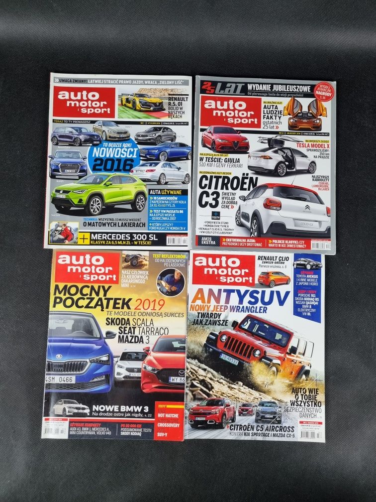 Auto Motor i Sport magazyn motoryzacyjny 2x 2016 + 2x 2019