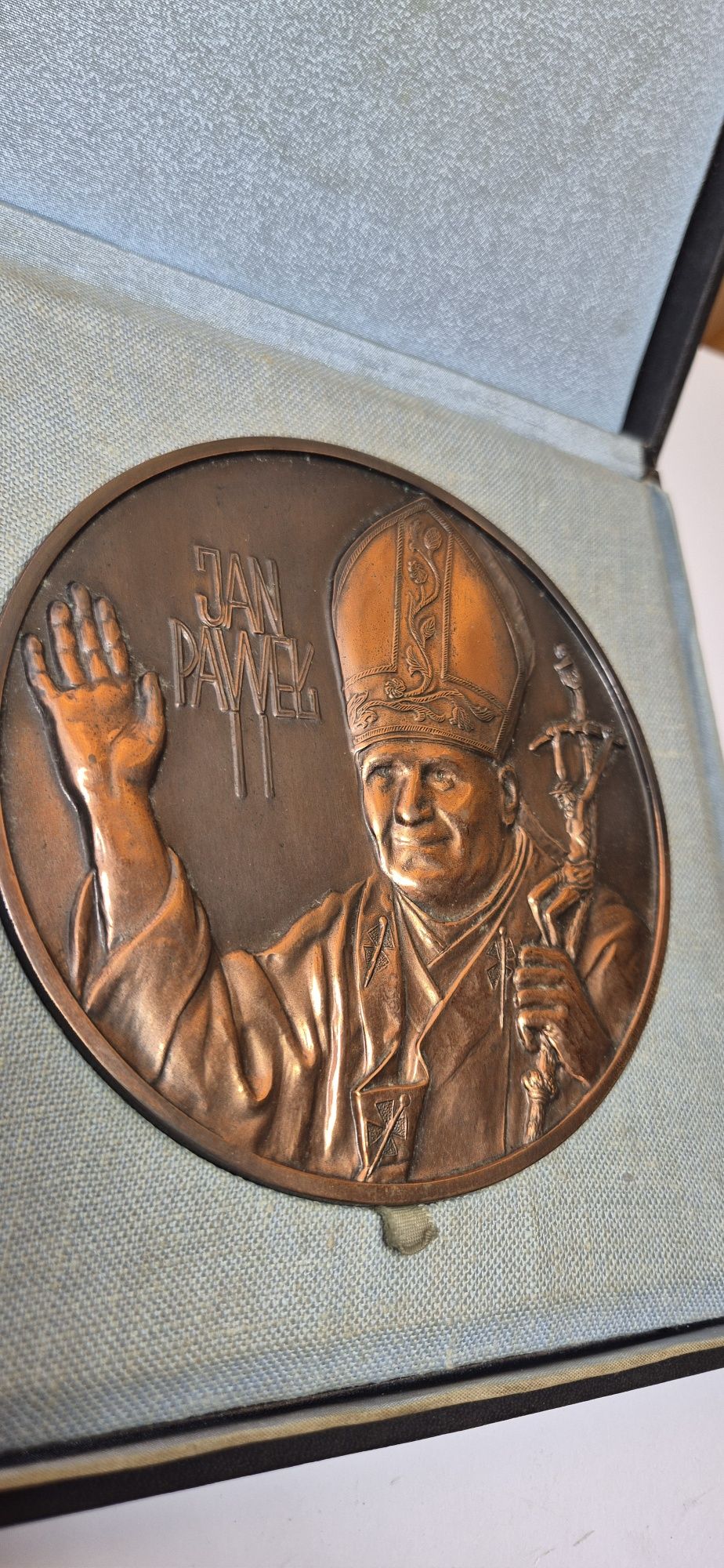 Miedziany medal pamiątka 1 z 10 z pielgrzymki Jan Paweł II 1979 unikat