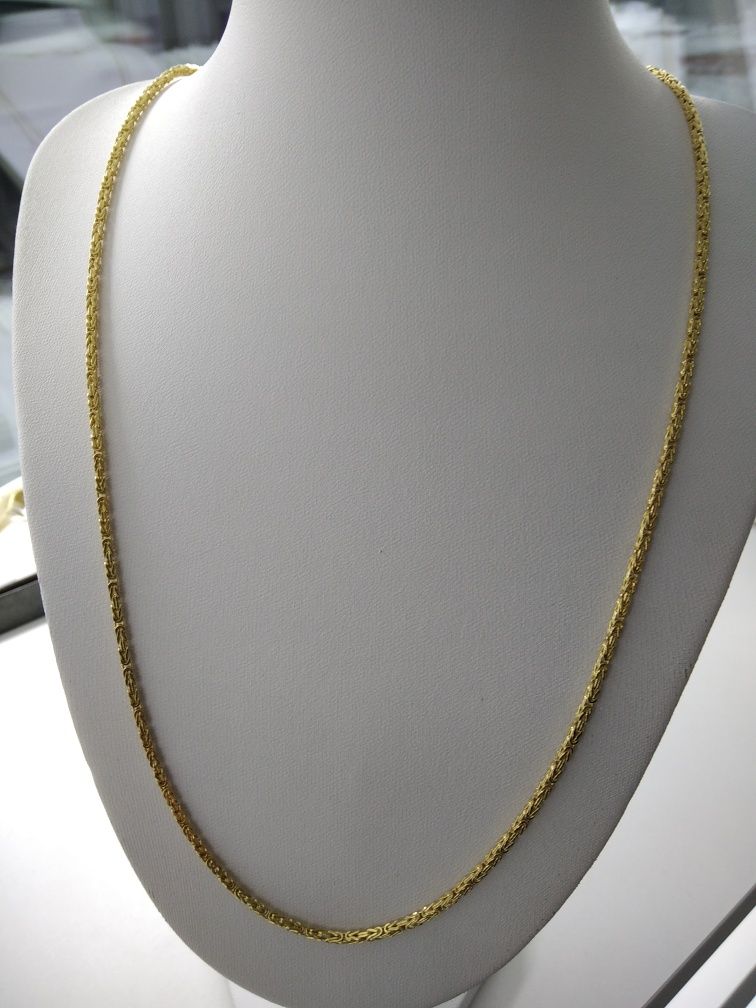 Złoty łańcuszek splot królewski złoto 585 60 cm