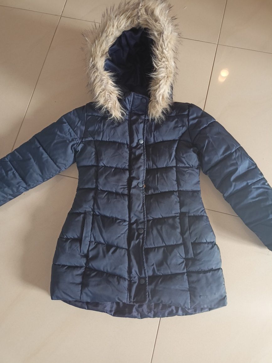 H&M zimowa kurtka dla dziewczynki w rozmiarze 140