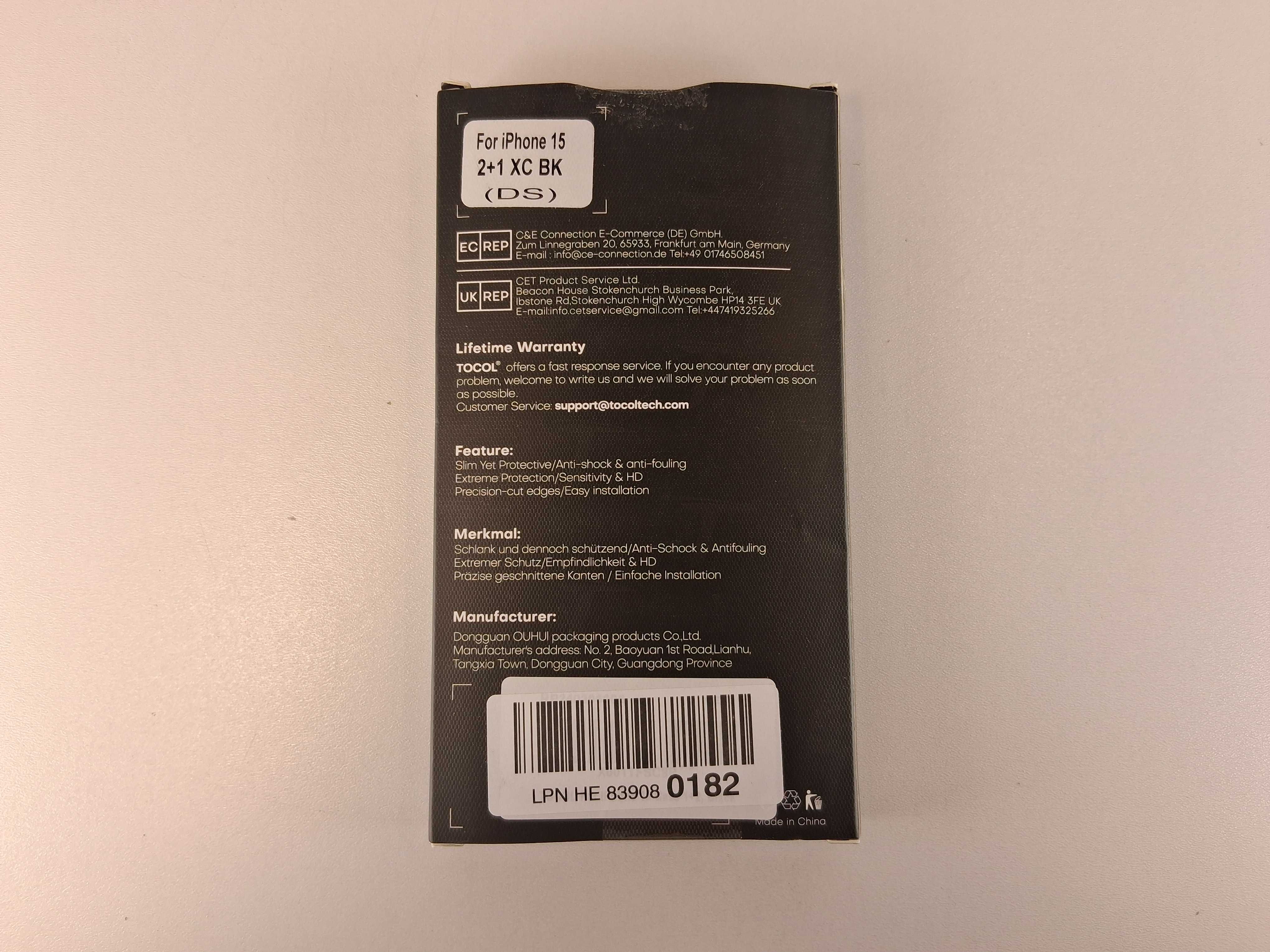 Y149 Etui + Akcesoria Tocol do iPhone 15 Ochrona Ekranu Telefonu