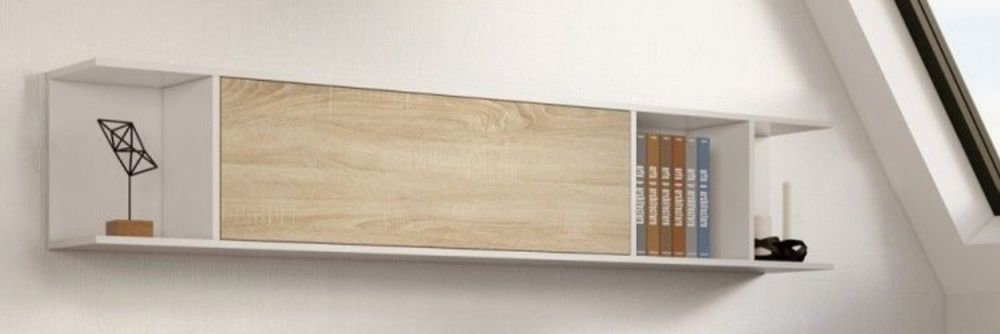Estante de parede com porta basculante