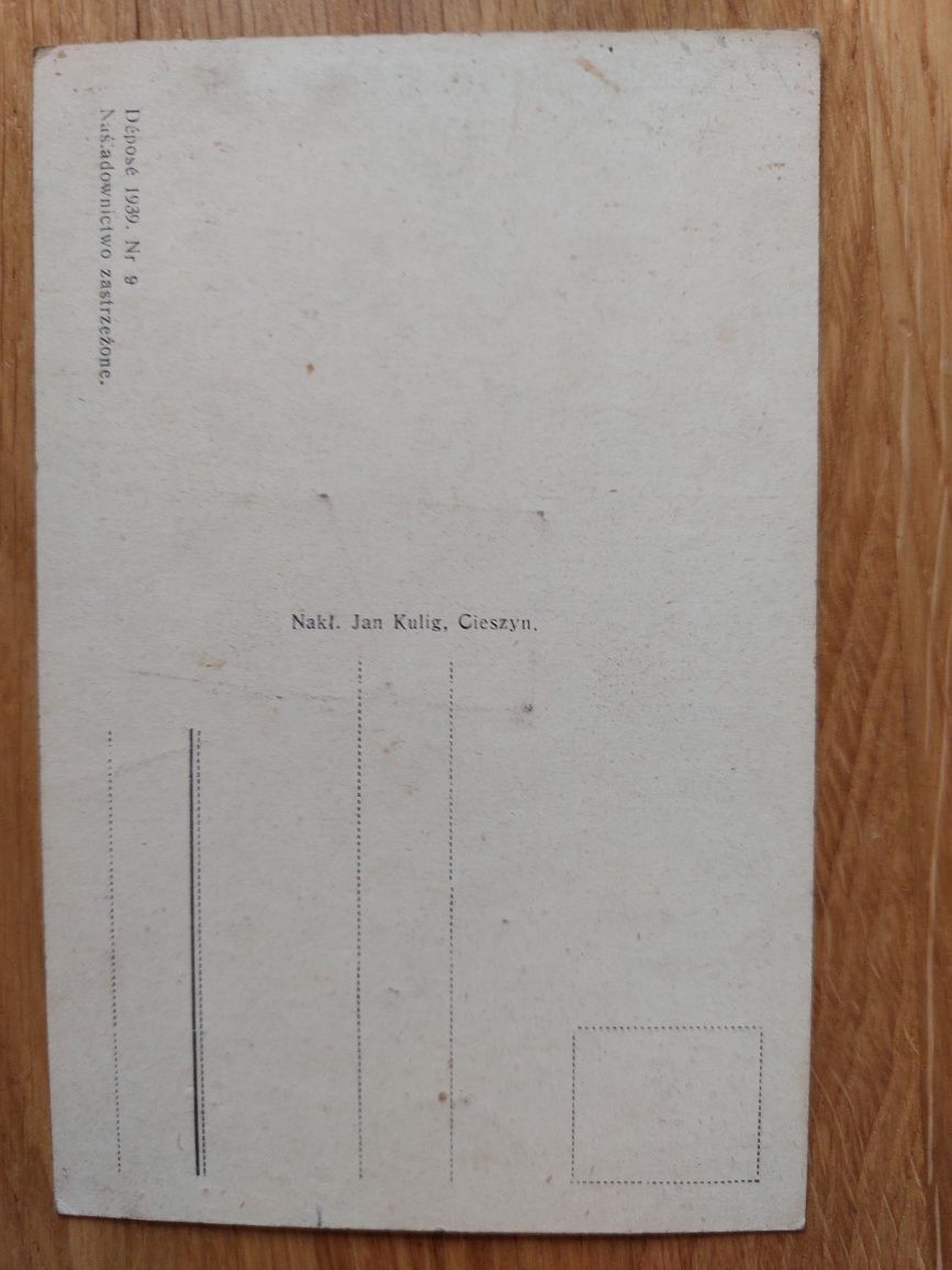 Przedwojenna pocztówka 1939 Beskidy fot Kulig Cieszyn