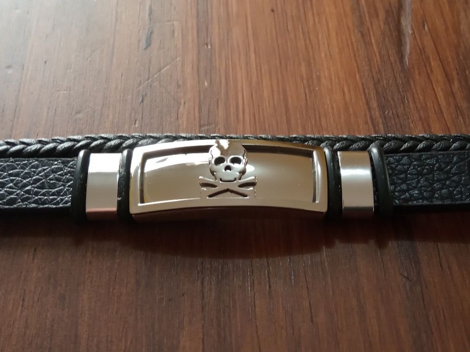 Pulseira masculina   CAVEIRA