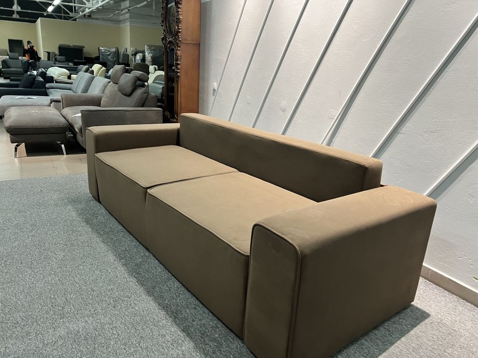 Новий розкладний диван велюр трійка