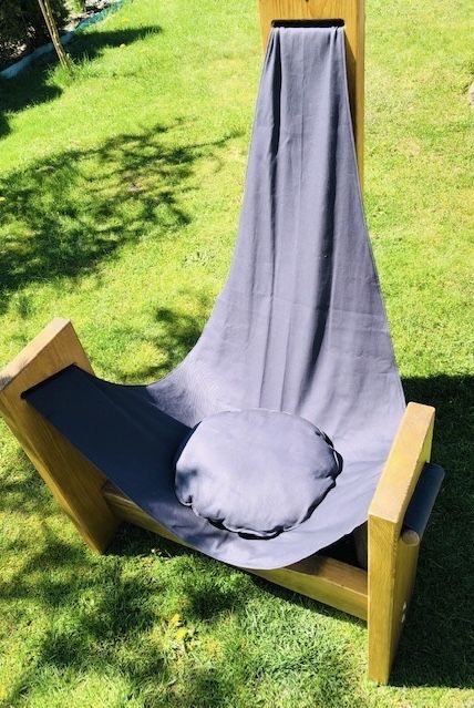 Fotel leżak ogrodowy drewniany