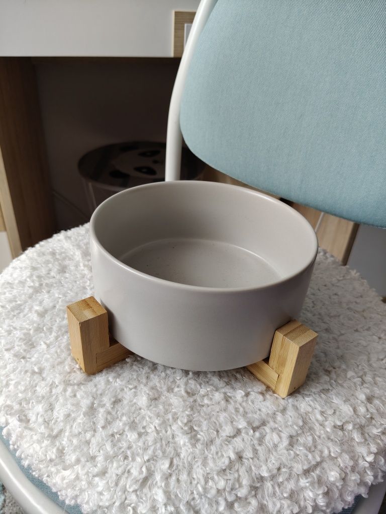 Miska DlA PsA Kota Ceramiczna Bambus SZARA 850ml