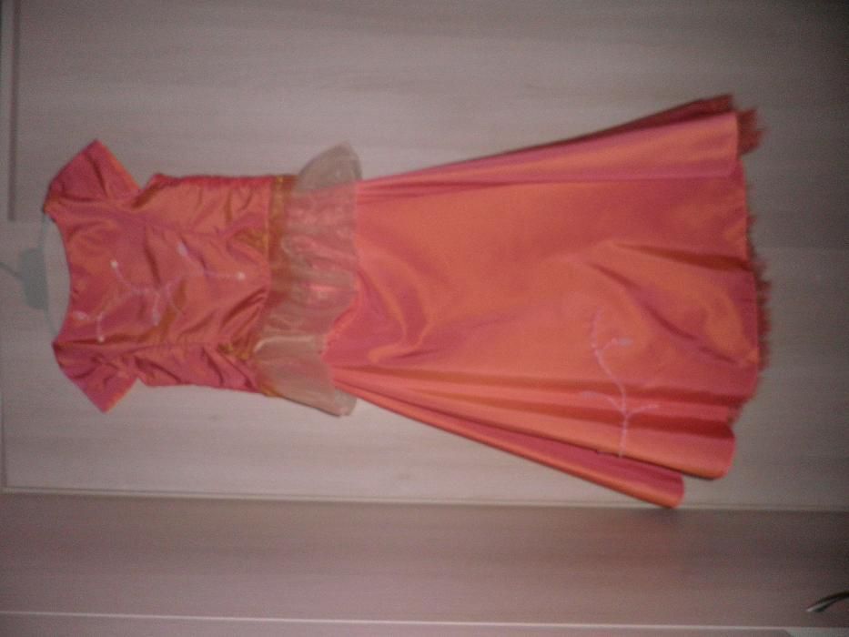 Персиковый нарядный комплект рост 128-134