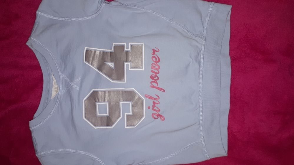 H&M Krótka błękitna bluza t-shirt YD rozm 134 - 140