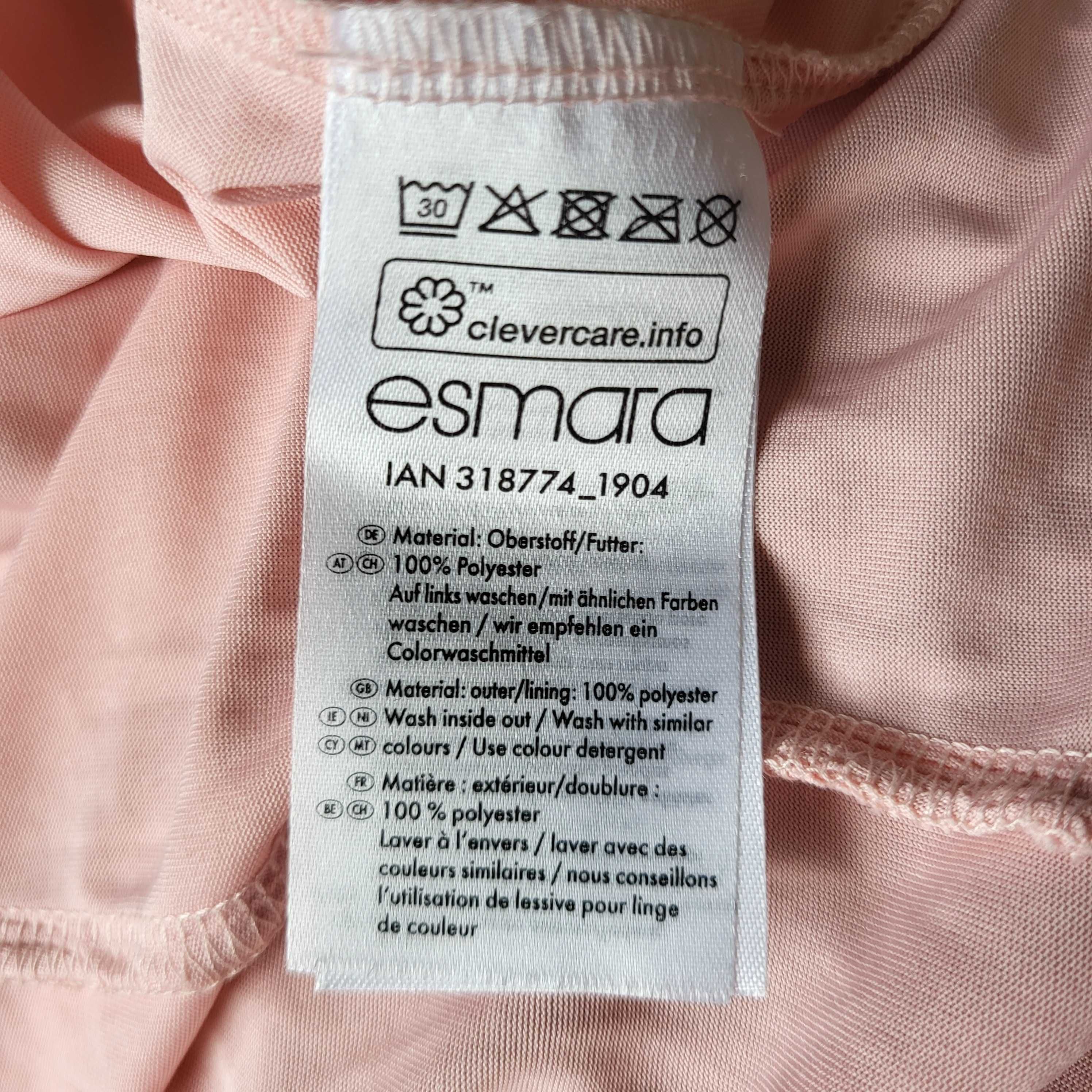 (XXL/44) Pudrowo różowa plisowana spódnica z gumką