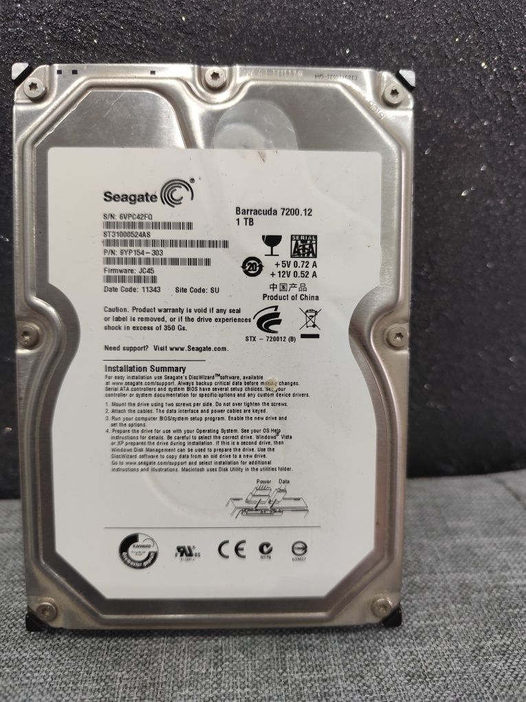 Dysk SEAGATE BARRACUDA 7200.12 1TB SATA III 7.2K 32MB 3.5''