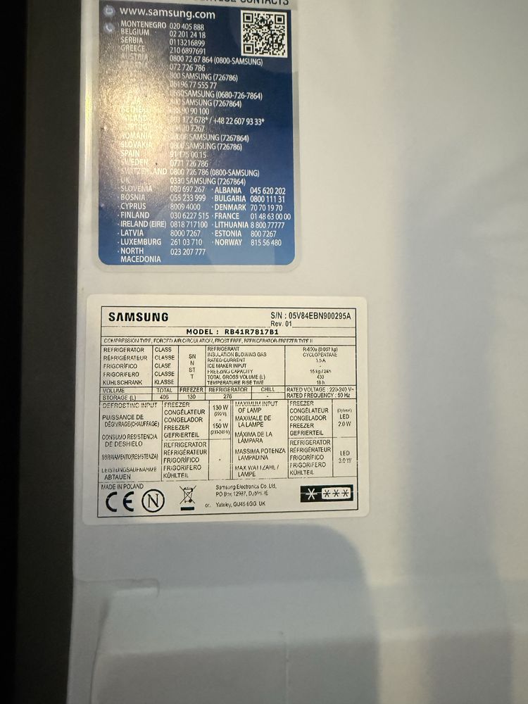 Lodowka Samsung, duża pojemność!