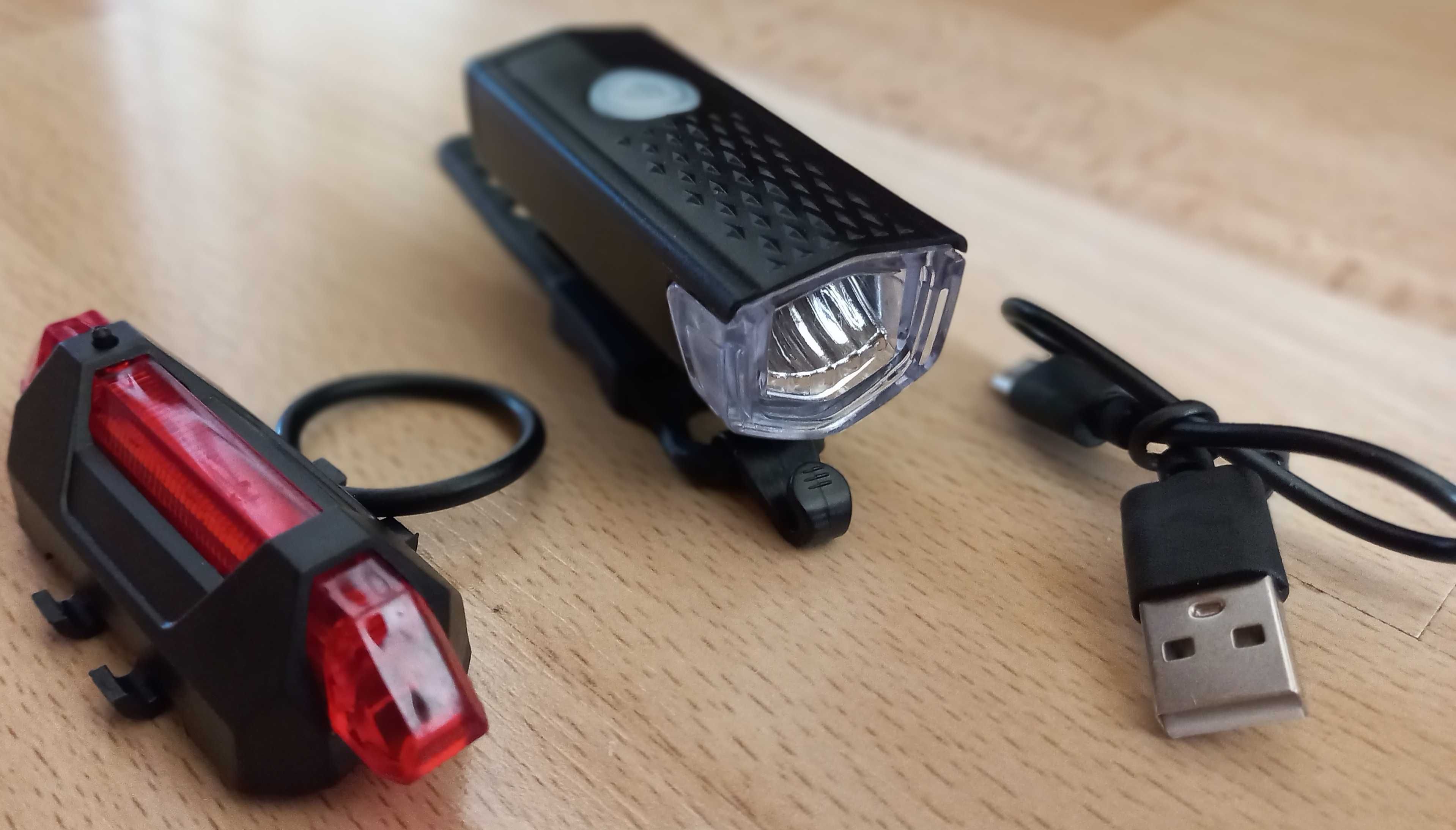 Oświetlenie LED przod i tyl, ladowane USB