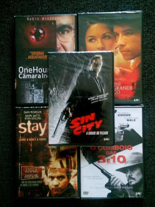 5 DVDs novos (com película, nunca abertos) e originais