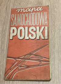 Mapa samochodowa Polski z 1981 r