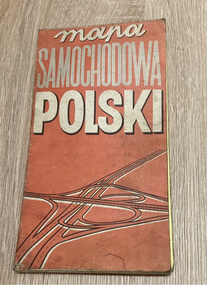 Mapa samochodowa Polski z 1981 r