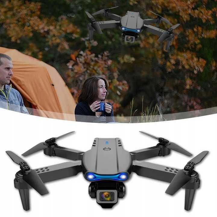 Dron E99  2x Kamera 4K Zawis Unikanie Przeszkód WIFI Torba Pilot Led