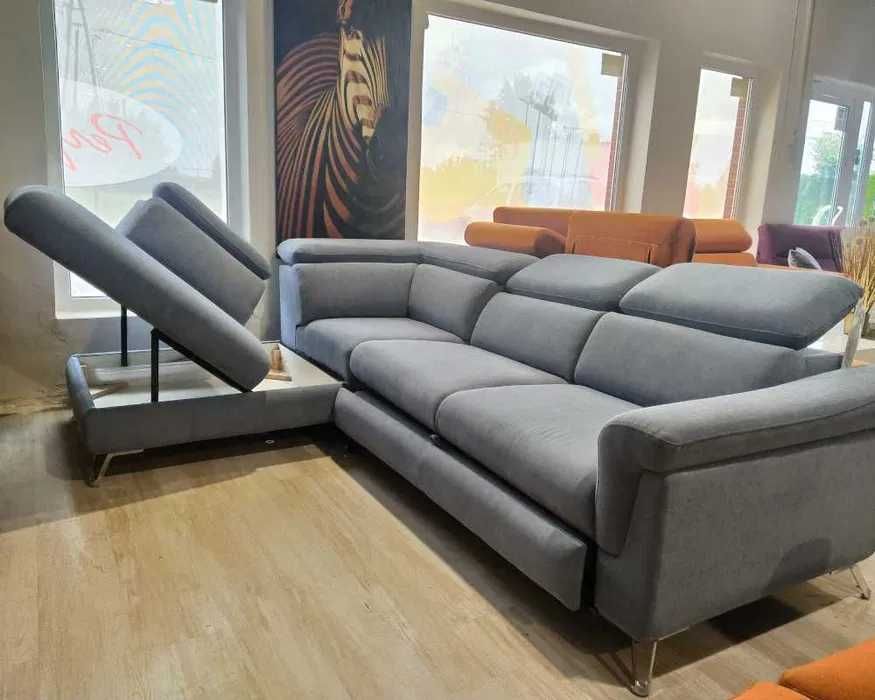Narożnik z funkcją spania i pojemnikiem Hampton Promocja 30%