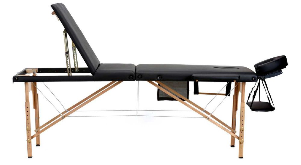 Składane łóżko do masażu 3 segmenty – drewniane, wysyłka kurierska