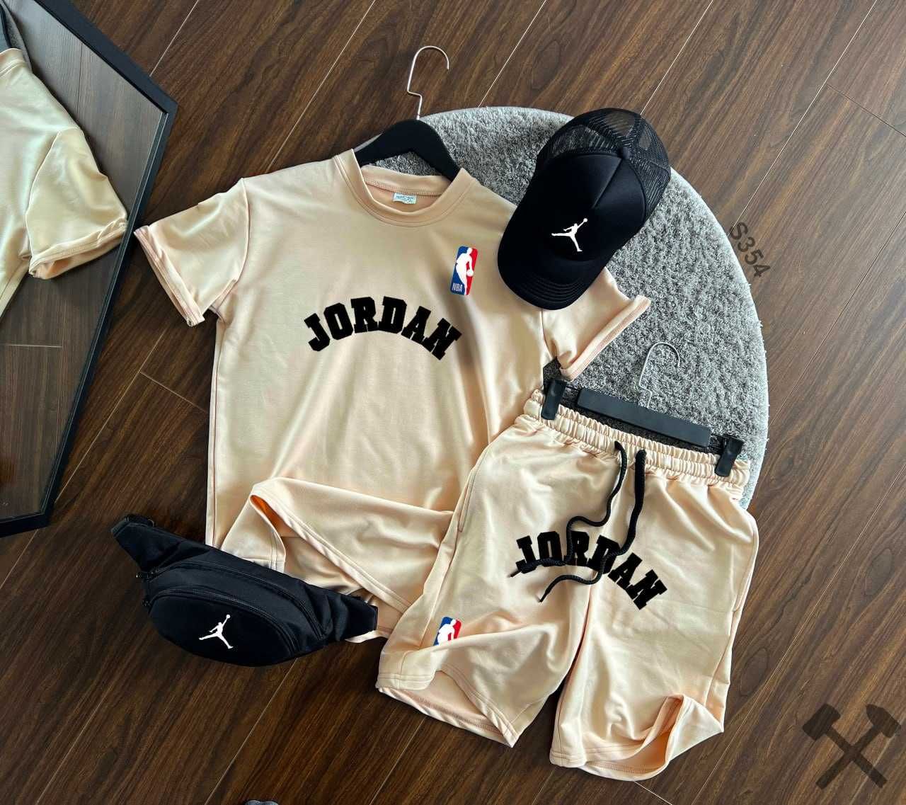 Мужской спортивный костюм летний Jordan nba шорты футболка Джордан нба