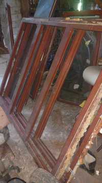 Okna z demontażu drewno orginalny wygląd 210/162 2sztuki