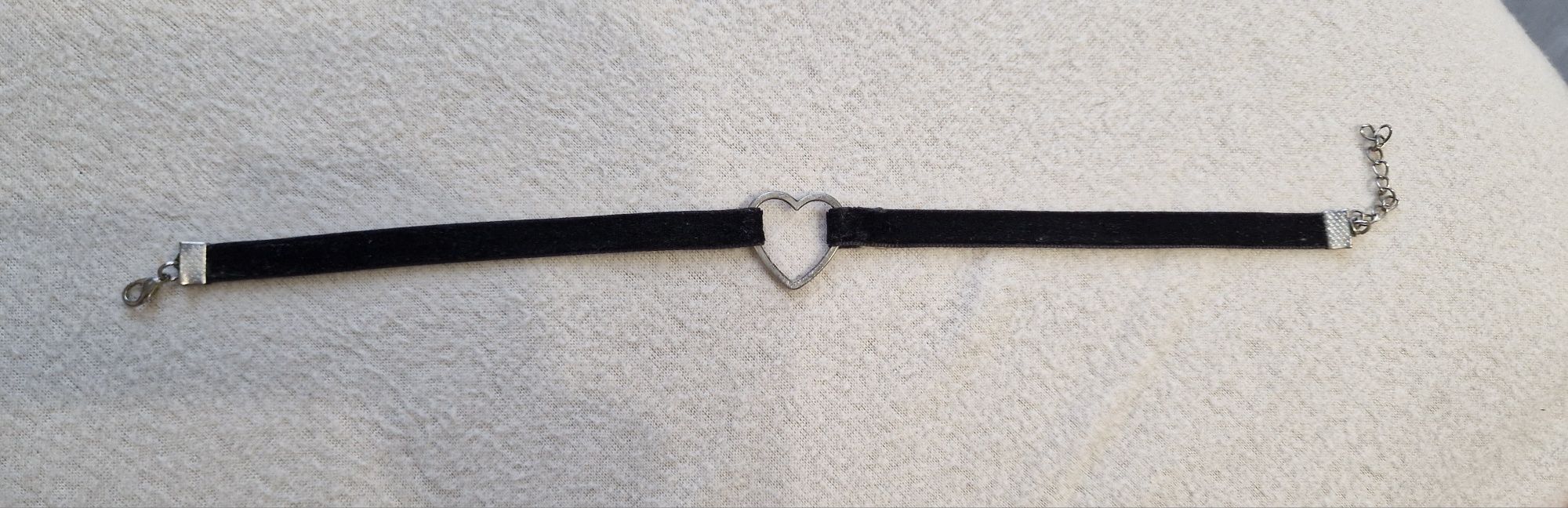 Choker handmade aksamitny serce