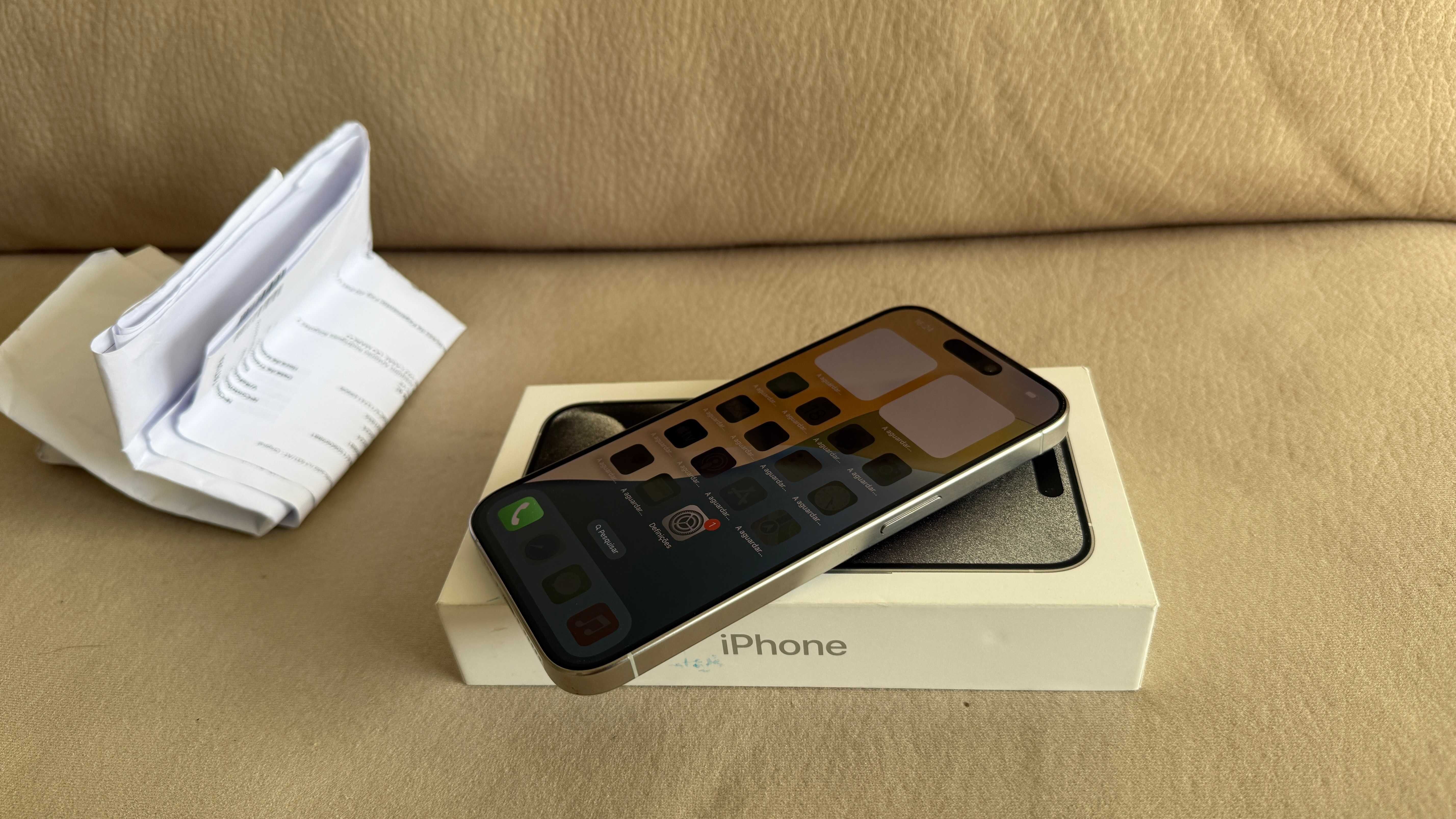 Vendo troco iPhone 15 Pro 128Gb Branco C/Fatura e Garantia Apple