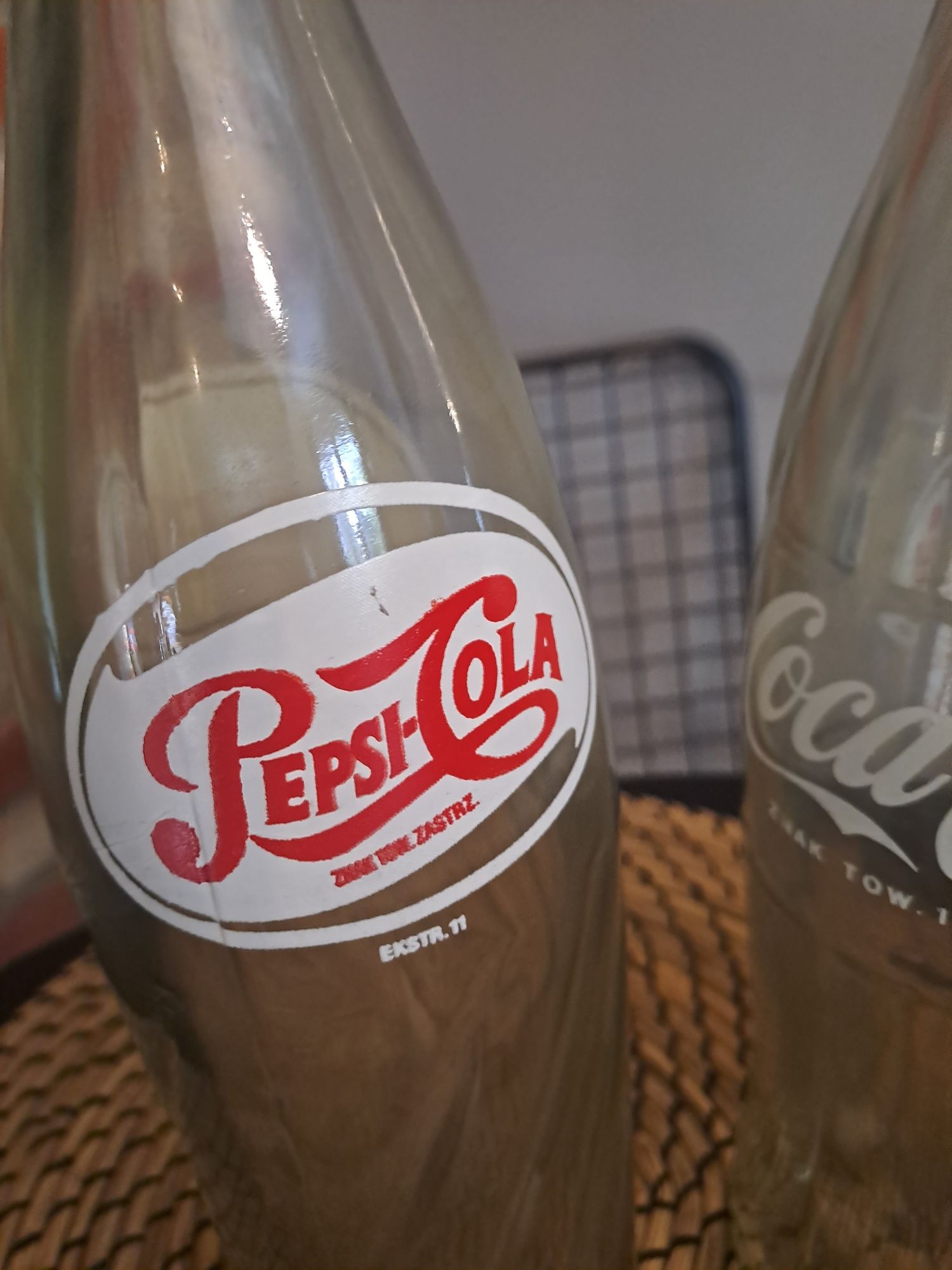 Szklane butelki od Pepsi i Coca Cola 1 litr PRL