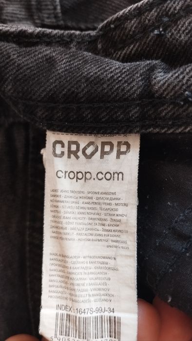 Хіт Ціна! Стильні Чорні Джинси-Карго Cropp Denim (Розмір XS/34)