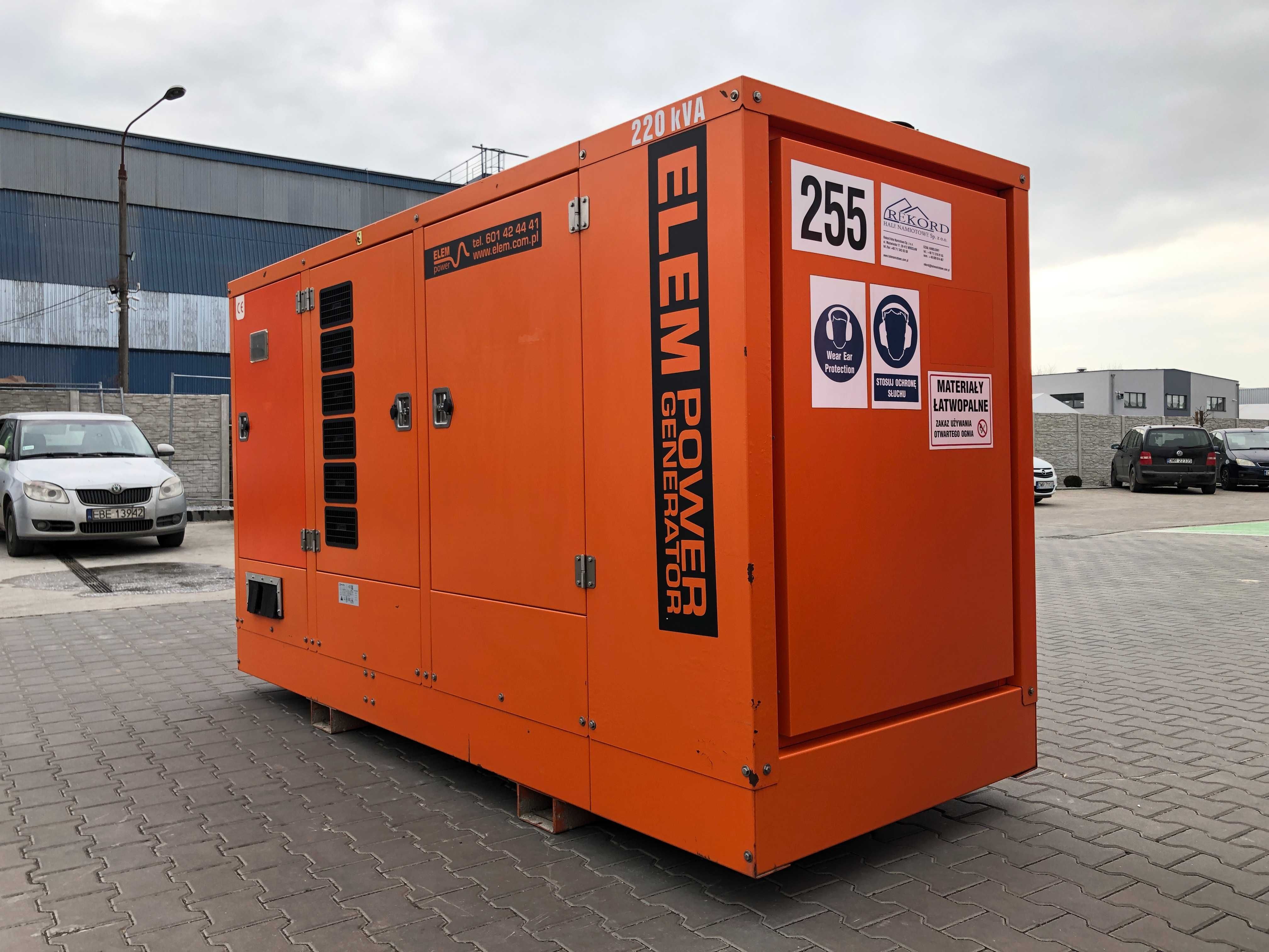 Agregat prąd. ELEM 222 223 / 220kva / 176kw model G0220IVLS - 74 tys