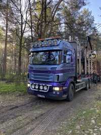 Scania v8 560 do drewna do lasu + przyczepa