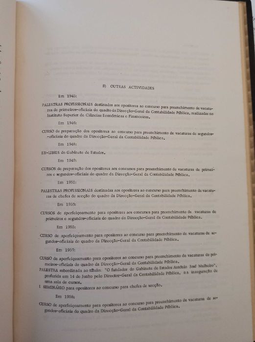 Ministério das Finanças - trabalhos dactilograficos - 1962