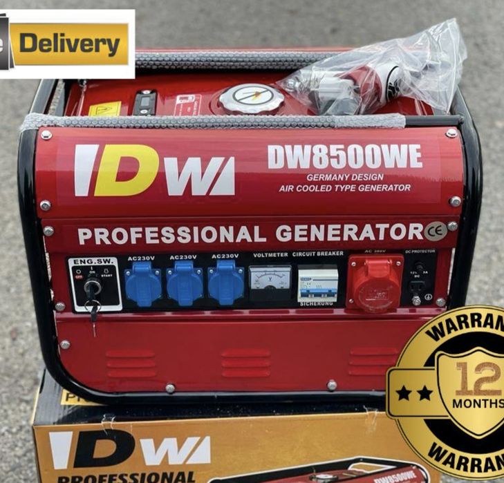 Gerador a gasolina 8500w monofasico e trifásico DW
