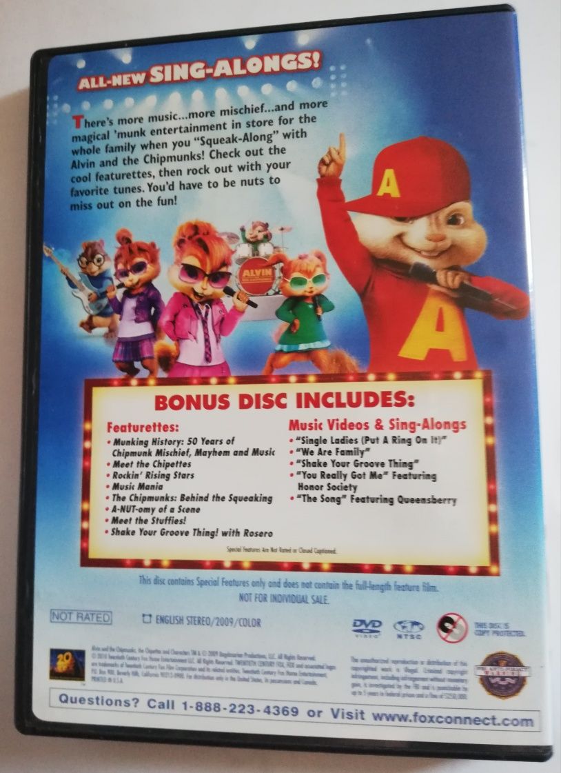 Alvin and the Chipmunks 2 The Squeakel 2 dvd ANG