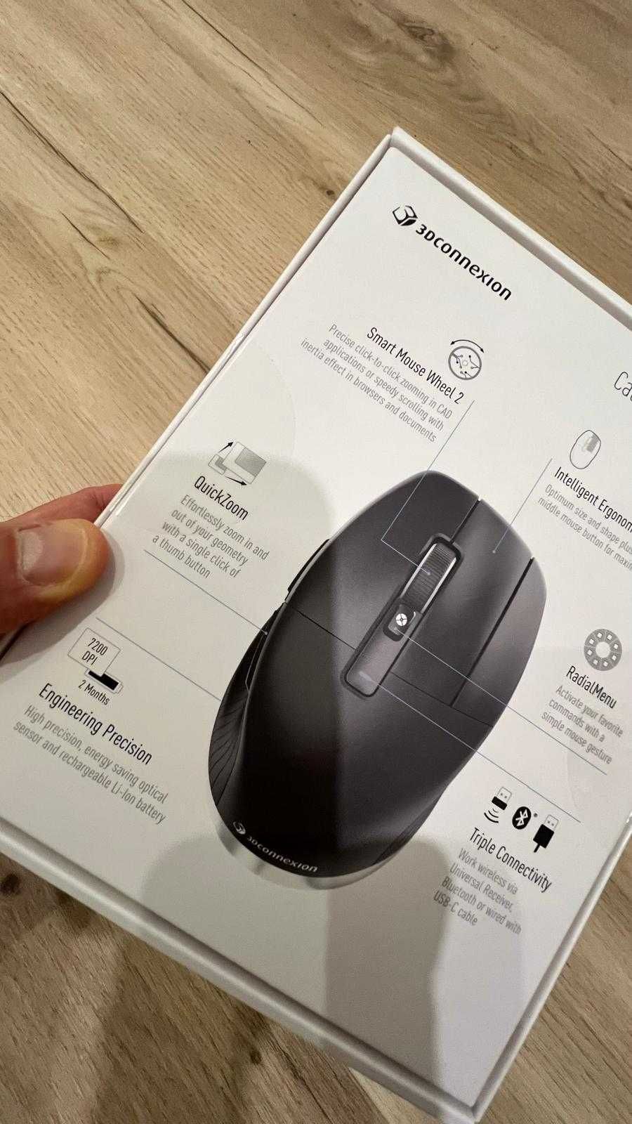 Rato 3Dconnexion Cadmouse Pro Wireless 7200DPI Preto - Destro - Novo.