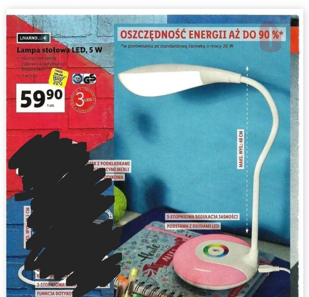 Lampka na biurko LED