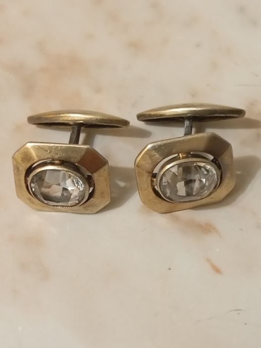 Антикварные серебренные запонки.